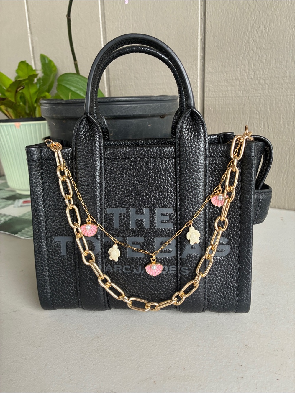 Hawaiian Purse Lei Gold Chain and Sea Themed Charms